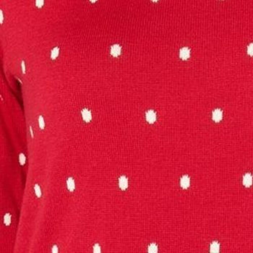 Belle by Kim Gravel Red Polka Dot Sweater - Picture 2 of 4